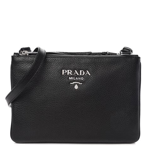 prada vitello phenix crossbody bag|Prada Women's Black Bandoliera Vitello Phenix Leather .